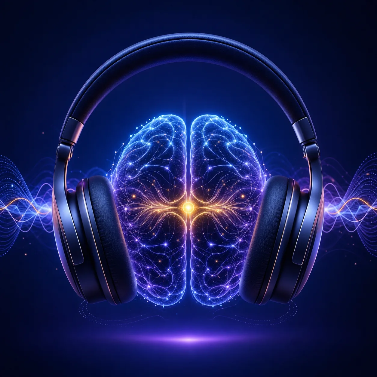 Original editorial artwork representing an audio-based personal-development routine